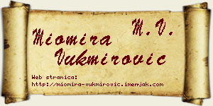 Miomira Vukmirović vizit kartica